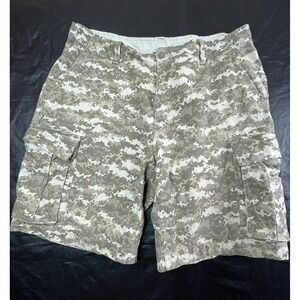 FADED GLORY Mens 38 Cargo Shorts Digi Camouflage Print Green Tan 9"‎ inseam